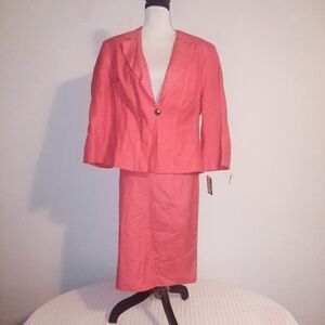 Coral Skirt Suit Size 16